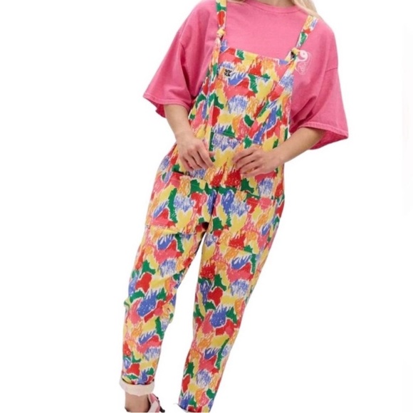 Lucy & Yak Pants - Lucy & Yak Marsha Print Dungaree Overalls. 12 Long.